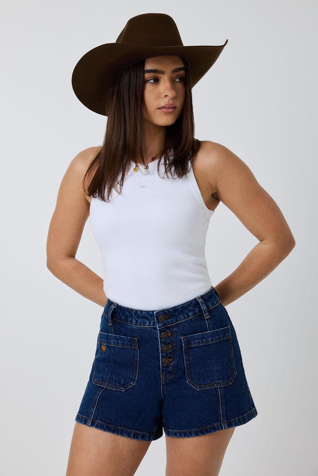 Ringers Western Mollie Womens High Rise Sailor Short - Classic Blue