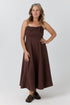 Ringers Western Montanna Womens Linen Midi Dress - Chocolate
