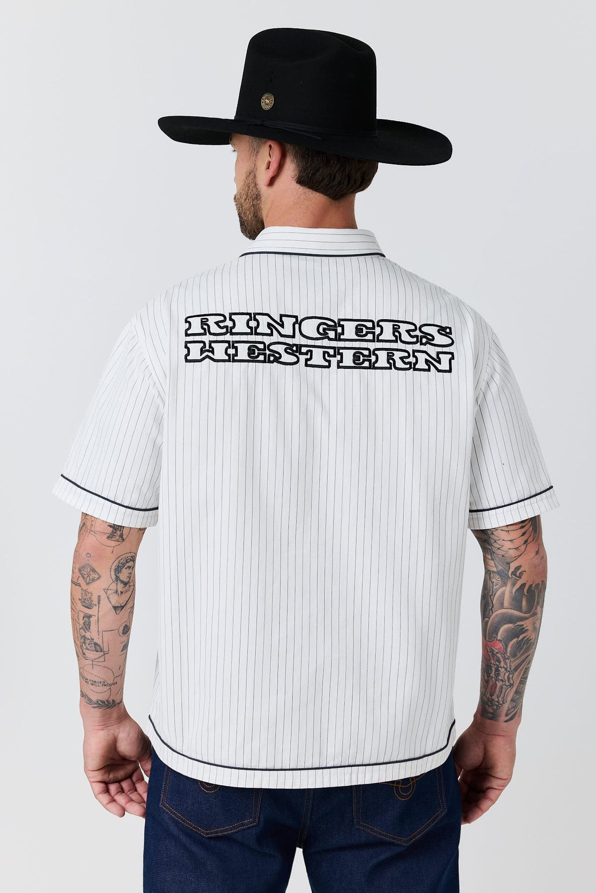 Ringers Western Most Wanted Mens Box Fit Button Up Shirt - Back