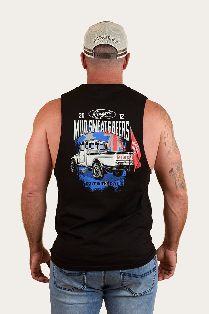 Ringers Western Mud Sweat Beers Mens Muscle Tank - 2