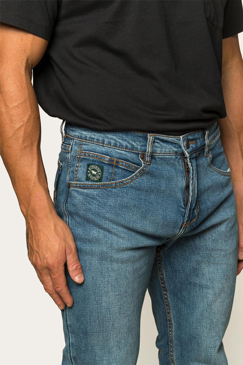 Ringers Western Muster Mens Mid Rise Slim Straight Fit Jeans - 13
