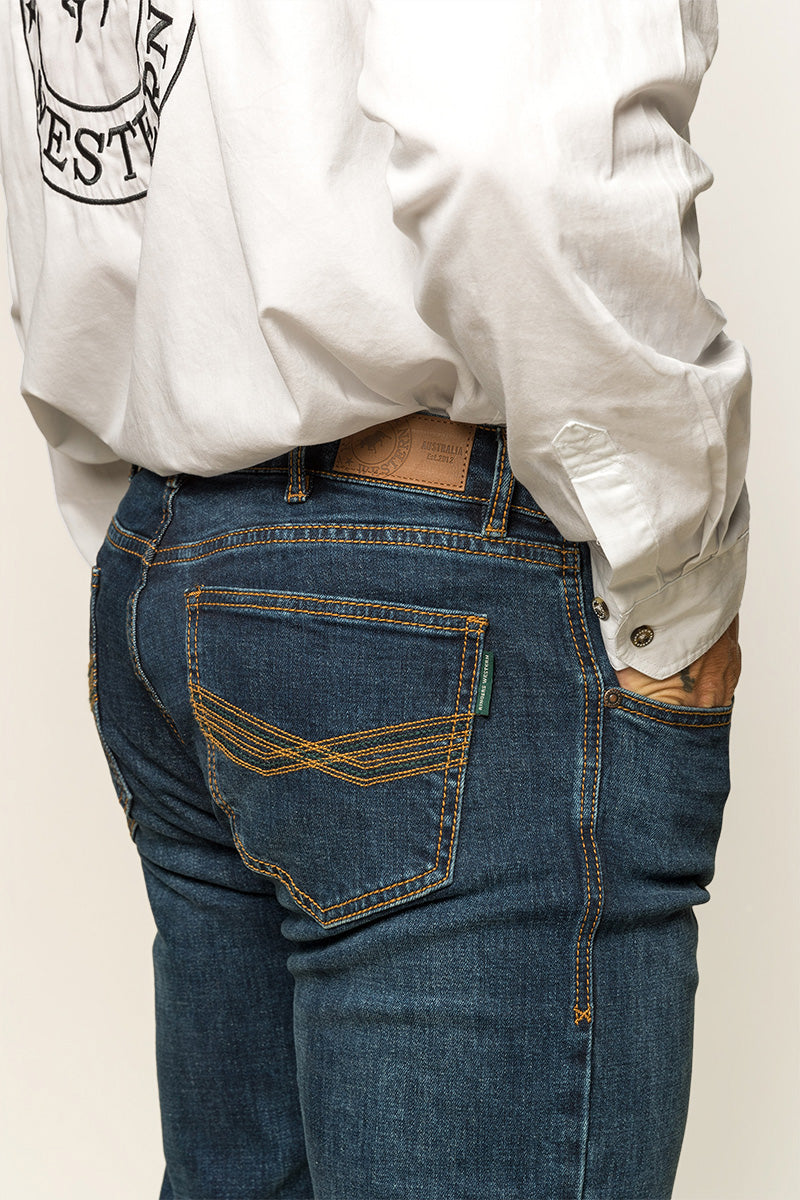 Ringers Western Muster Mens Mid Rise Slim Straight Fit Jeans - 2