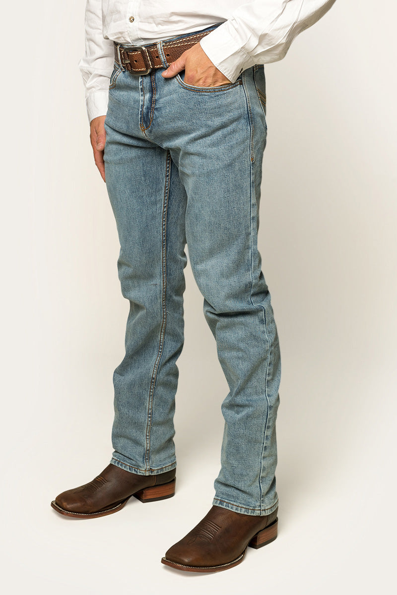 Ringers Western Muster Mens Mid Rise Slim Straight Fit Jeans - 24
