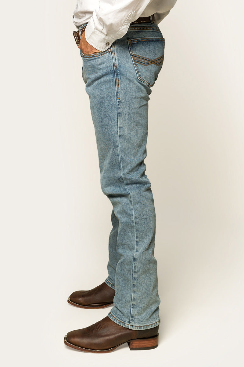 Ringers Western Muster Mens Mid Rise Slim Straight Fit Jeans - 28