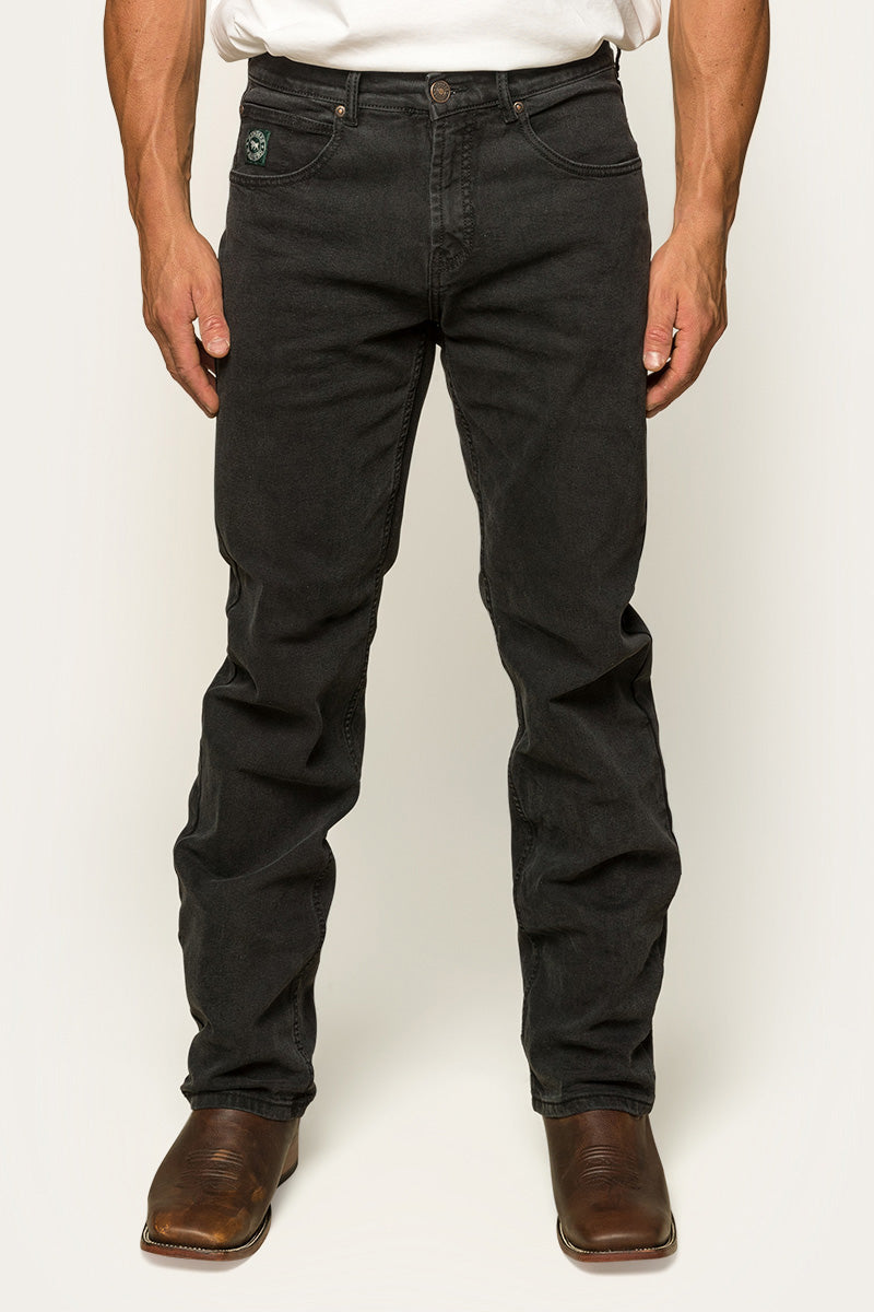 Ringers Western Muster Mens Mid Rise Slim Straight Fit Jeans - Black - Set