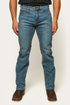 Ringers Western Muster Mens Mid Rise Slim Straight Fit Jeans - Mid Wash Blue