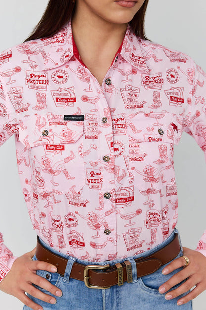 Ringers Western One Margarita Womens Full Button Work Shirt - 2