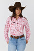 Ringers Western One Margarita Womens Full Button Work Shirt - Barely Pink