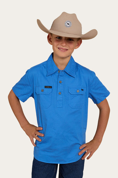 Ringers Western Ord River Kids Half Button Short Sleeve Work Shirt - 10