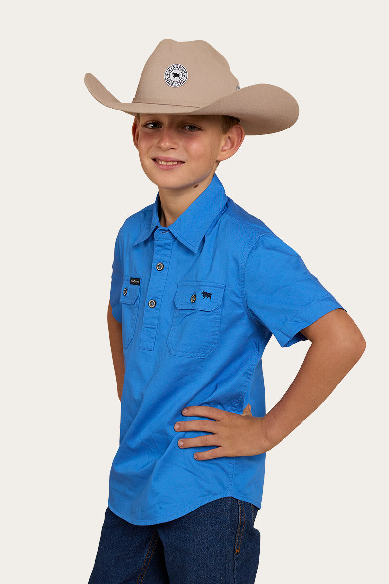 Ringers Western Ord River Kids Half Button Short Sleeve Work Shirt - 11