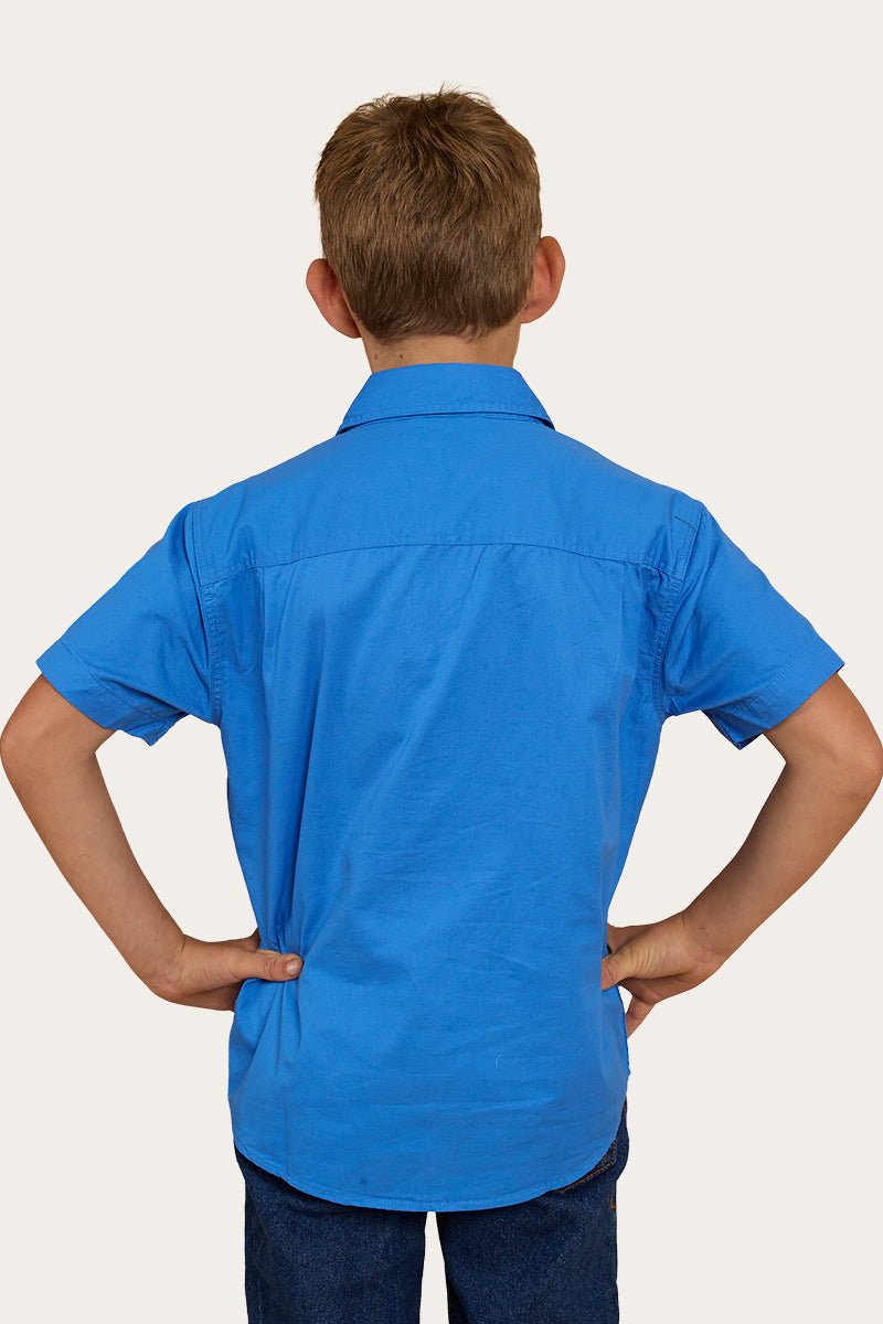 Ringers Western Ord River Kids Half Button Short Sleeve Work Shirt - 12