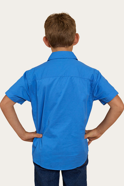 Ringers Western Ord River Kids Half Button Short Sleeve Work Shirt - 12