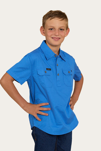 Ringers Western Ord River Kids Half Button Short Sleeve Work Shirt - 13