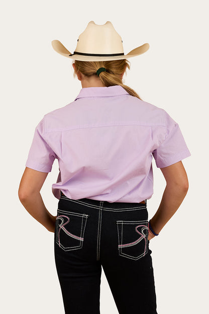 Ringers Western Ord River Kids Half Button Short Sleeve Work Shirt - 18