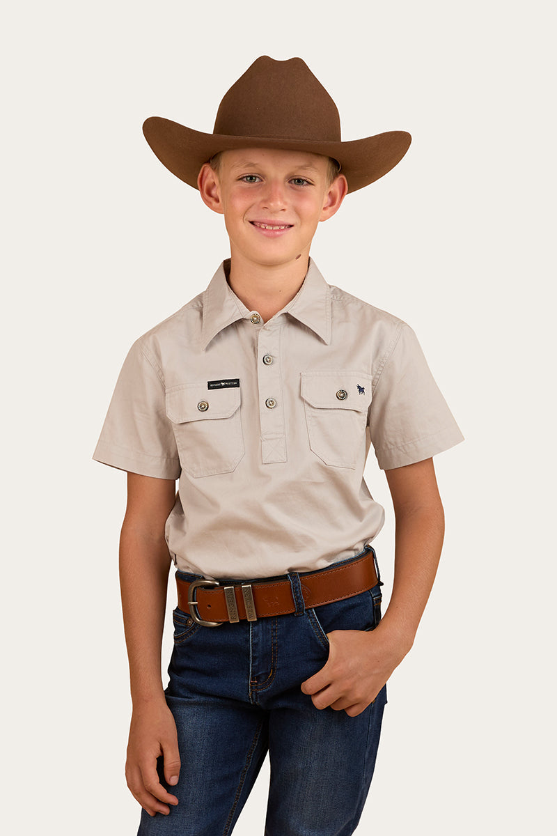Ringers Western Ord River Kids Half Button Short Sleeve Work Shirt