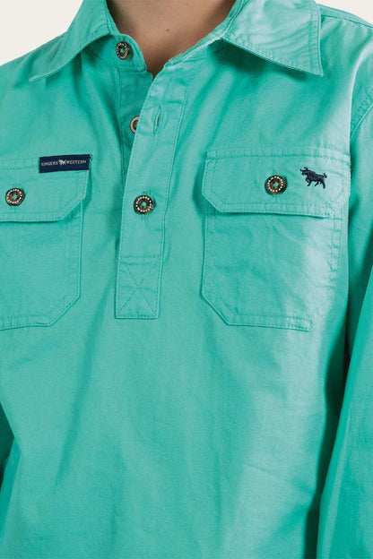 Ringers Western Ord River Kids Half Button Work Shirt - 19