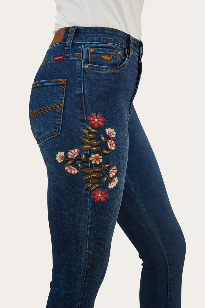Ringers Western Penny Rodeo Womens High-Rise Bootleg Jeans - Classic Blue - 7