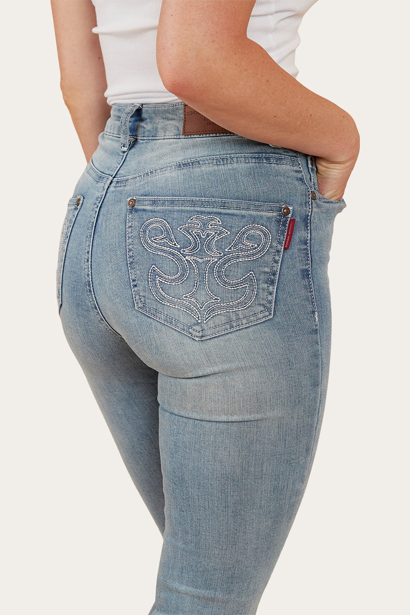 Ringers Western Penny Rodeo Womens High-Rise Bootleg Jeans - Light Blue - 3