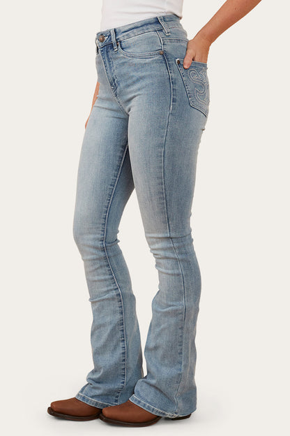 Ringers Western Penny Rodeo Womens High-Rise Bootleg Jeans - Light Blue - 4