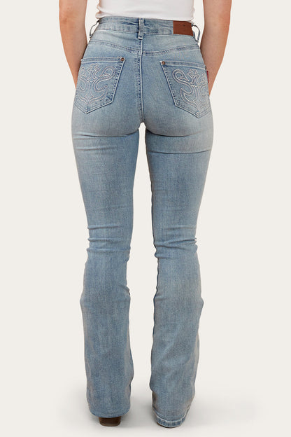 Ringers Western Penny Rodeo Womens High-Rise Bootleg Jeans - Light Blue - 5