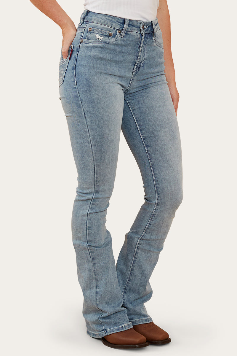 Ringers Western Penny Rodeo Womens High-Rise Bootleg Jeans - Light Blue - 6