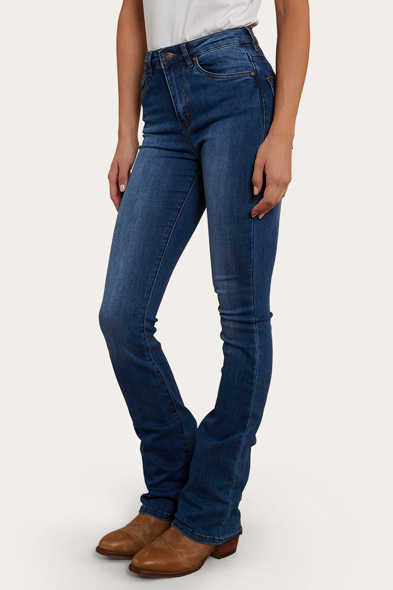 Ringers Western Penny Rodeo Womens High-Rise Bootleg Jeans - Vintage Blue Wash - 5