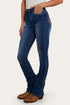 Ringers Western Penny Rodeo Womens High-Rise Bootleg Jeans - Vintage Blue Wash