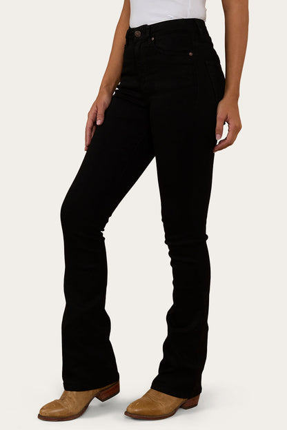 Ringers Western Penny Womens High-Rise Bootleg Jeans - Black - 3