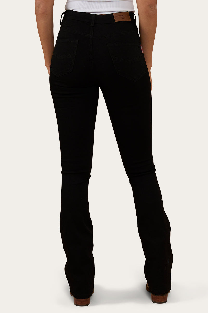 Ringers Western Penny Womens High-Rise Bootleg Jeans - Black - 5