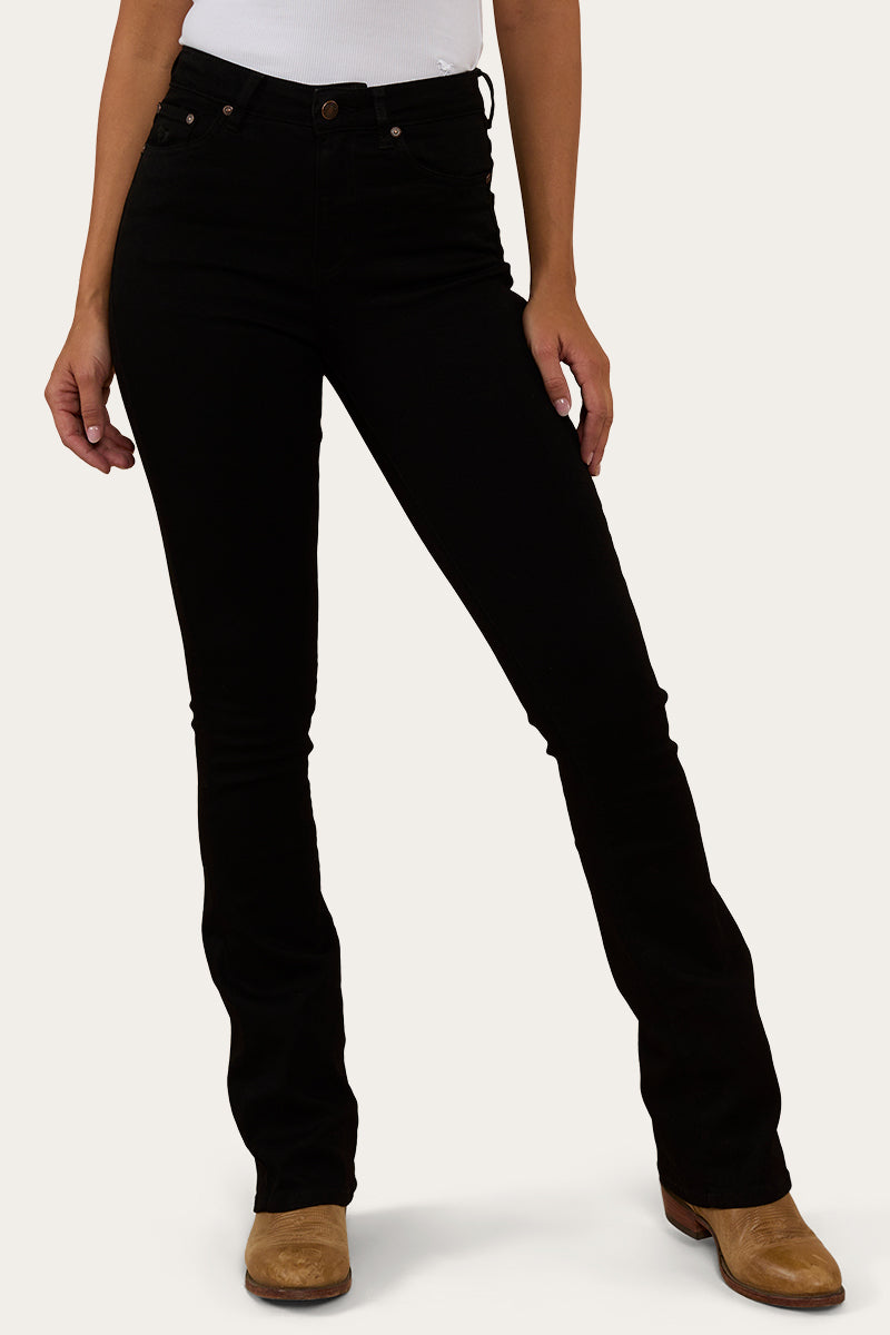 Ringers Western Penny Womens High-Rise Bootleg Jeans - Black - 6