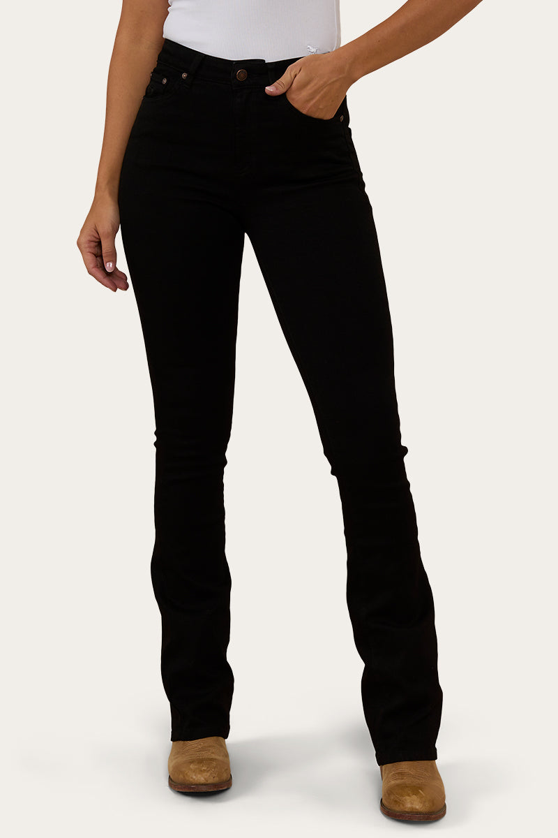 Ringers Western Penny Womens High-Rise Bootleg Jeans - Black