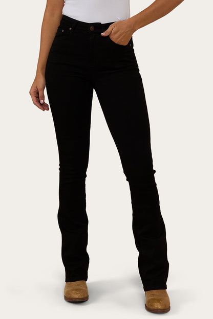Ringers Western Penny Womens High-Rise Bootleg Jeans - Black