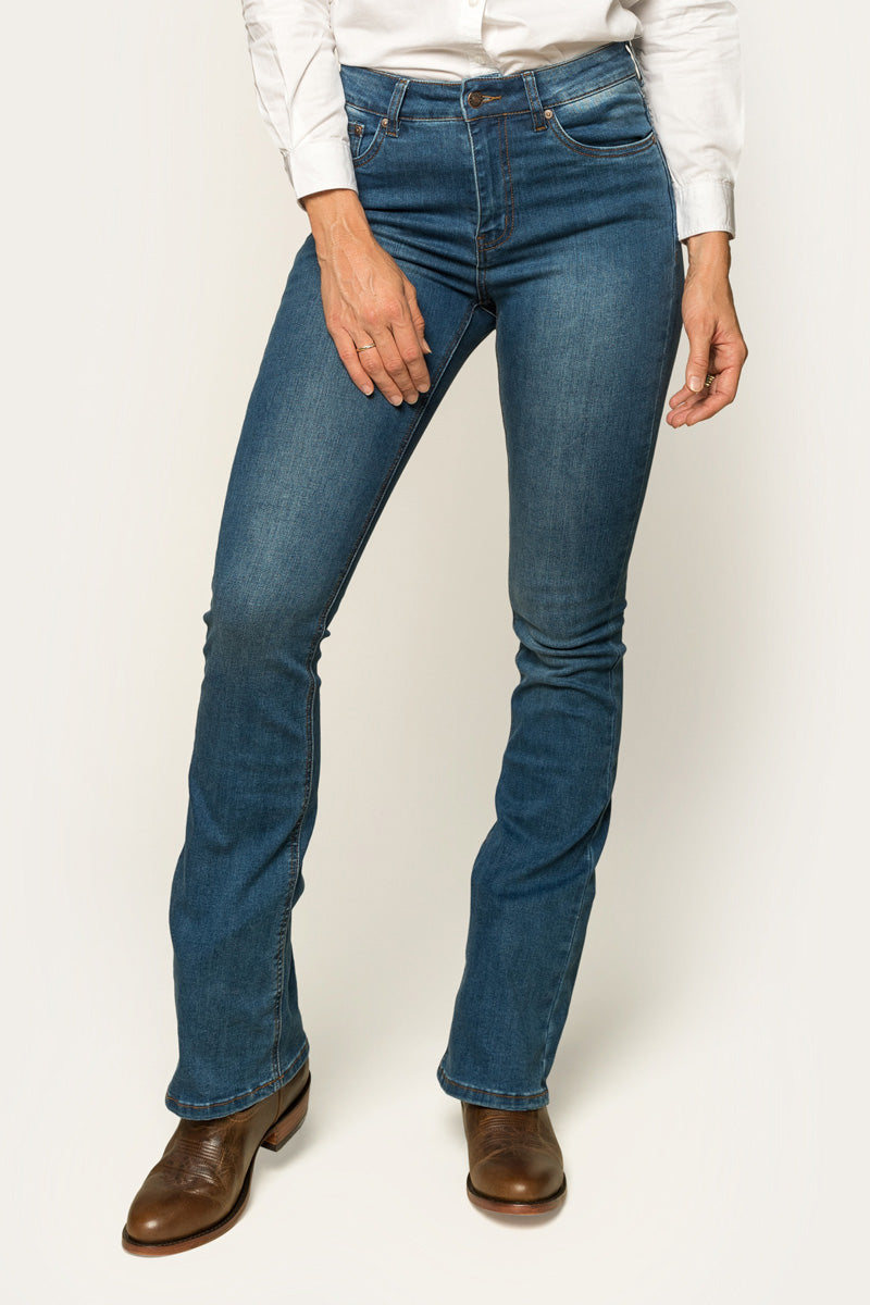 Ringers Western Penny Womens High-Rise Bootleg Jeans - Vintage Blue Wash - Set