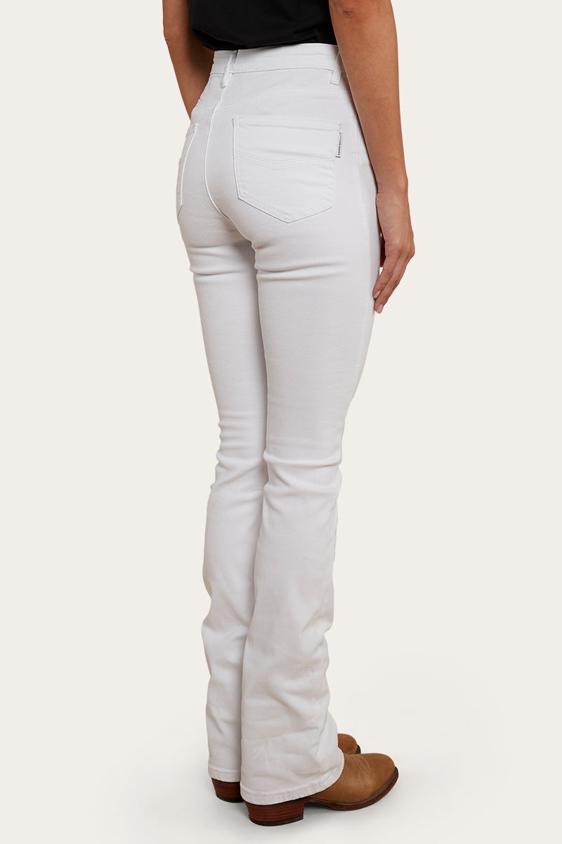 Ringers Western Penny Womens High-Rise Bootleg Jeans - White - 2