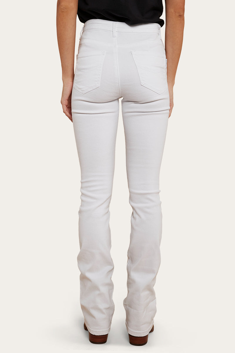 Ringers Western Penny Womens High-Rise Bootleg Jeans - White - 4