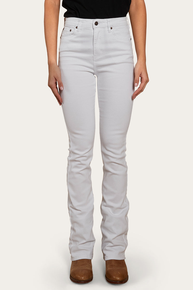 Ringers Western Penny Womens High-Rise Bootleg Jeans - White - 7