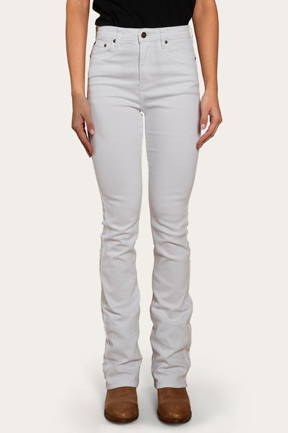 Ringers Western Penny Womens High-Rise Bootleg Jeans - White - 7