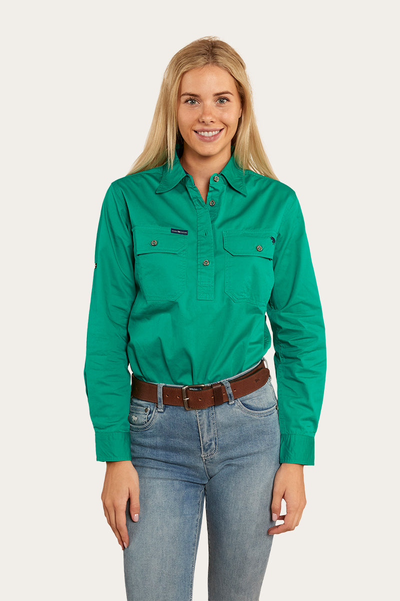 Ringers Western Pentecost River Womens Half Button Work Shirt - 15