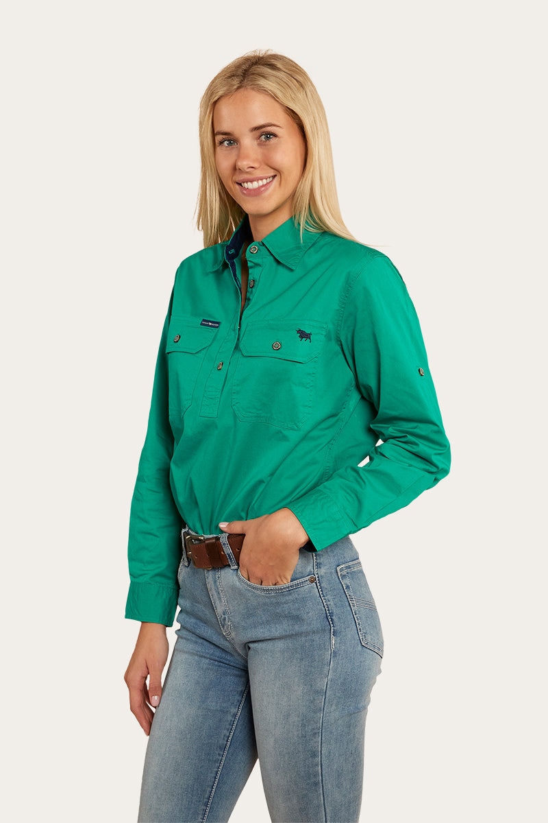 Ringers Western Pentecost River Womens Half Button Work Shirt - 16