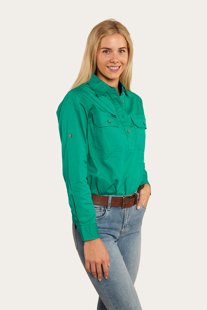 Ringers Western Pentecost River Womens Half Button Work Shirt - 18