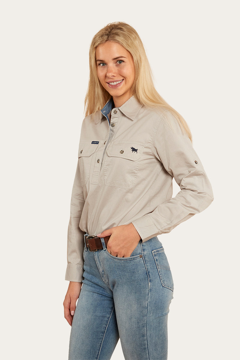 Ringers Western Pentecost River Womens Half Button Work Shirt - 20