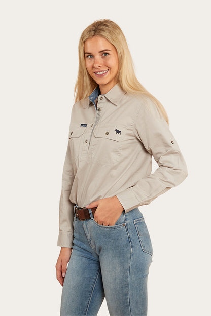 Ringers Western Pentecost River Womens Half Button Work Shirt - 20