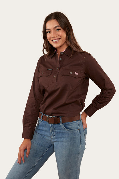 Ringers Western Pentecost River Womens Half Button Work Shirt - 26