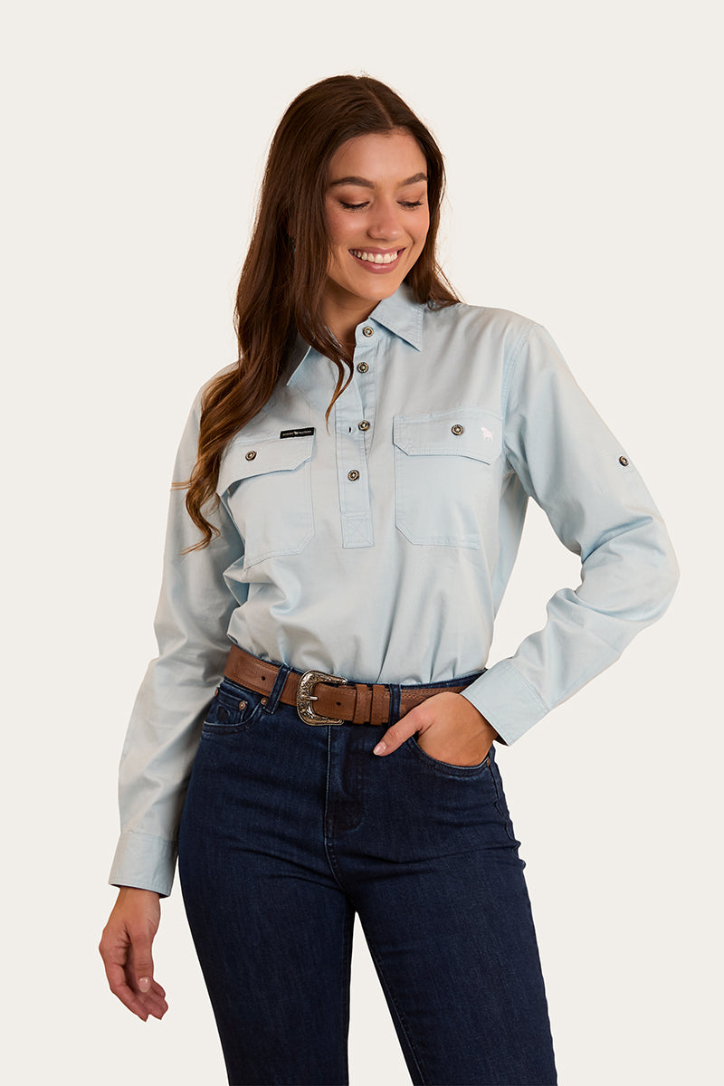 Ringers Western Pentecost River Womens Half Button Work Shirt - 28