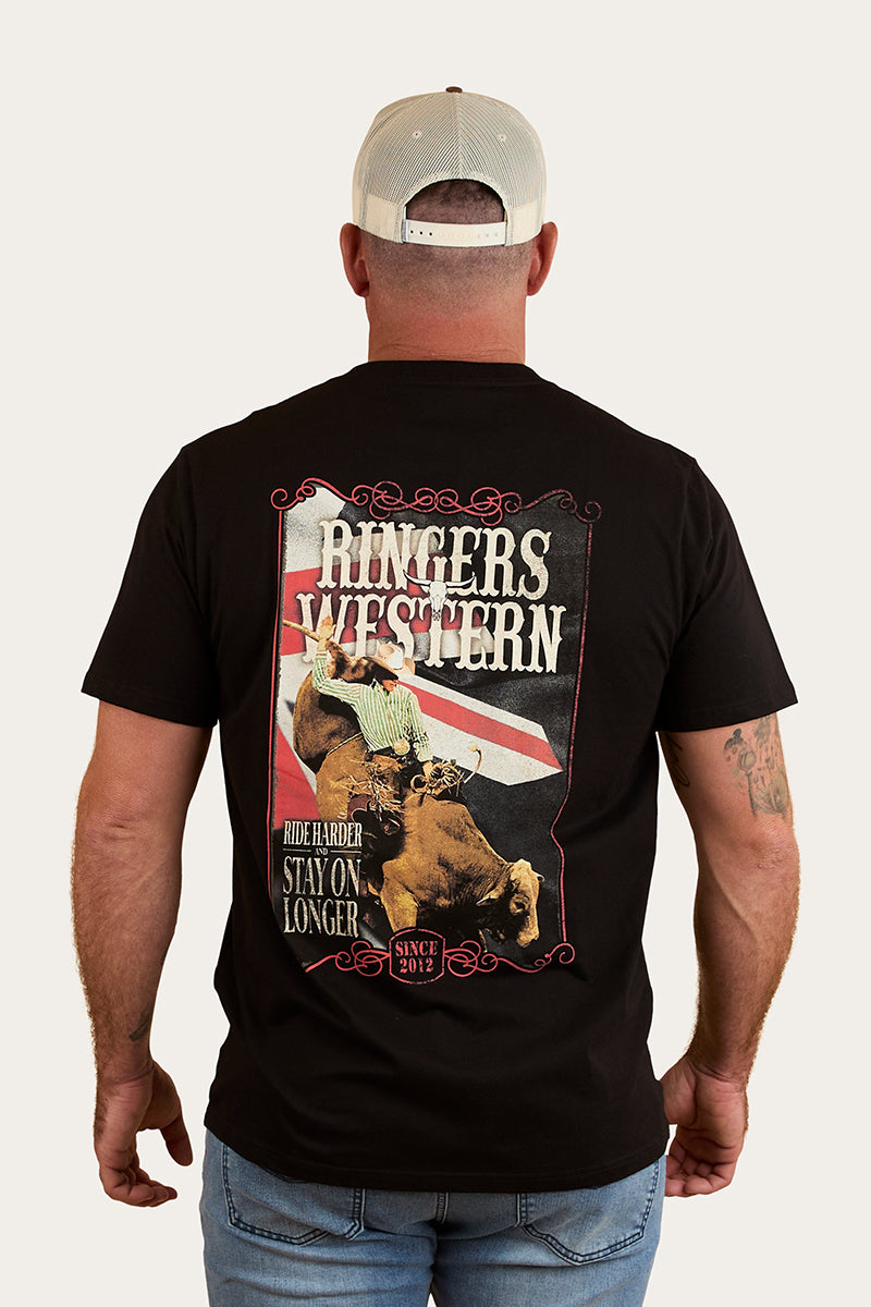 Ringers Western Poster Mens Loose Fit T-Shirt - Black