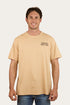 Ringers Western Reef and Beef Mens Loose Fit T-Shirt - Dark Sand Front