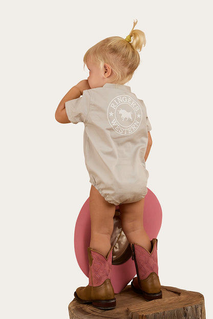 Ringers Western Ringers Babies Short Sleeve Work Shirt Romper - 11