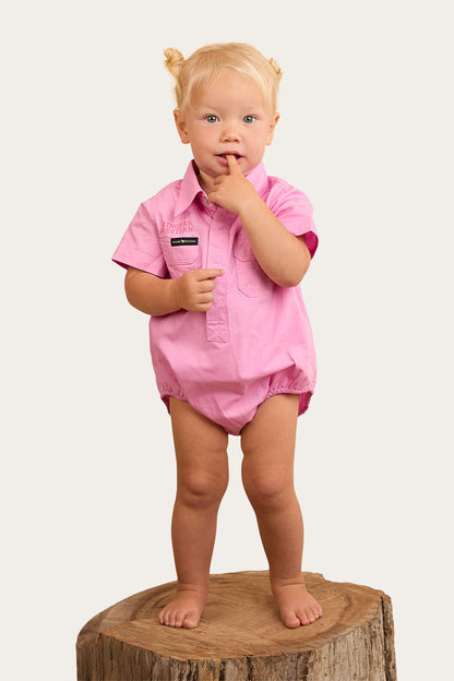 Ringers Western Ringers Babies Short Sleeve Work Shirt Romper - 13