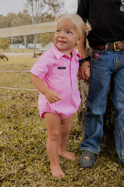 Ringers Western Ringers Babies Short Sleeve Work Shirt Romper - 2