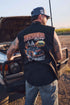 Ringers Western Ringers Racing Mens Full Button Sleeveless Work Shirt - Black